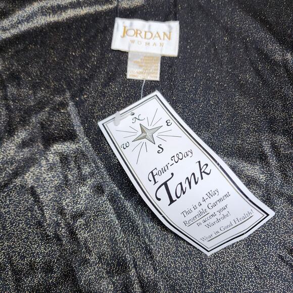 Four-way Tank Top Size 3X Gold Silver Shiny Mermaid Leopard Check Jordan Woman - Picture 2 of 16